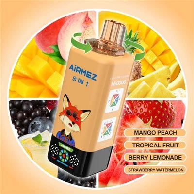 Airmez Fox 160000 Puffs 8 hauv 1