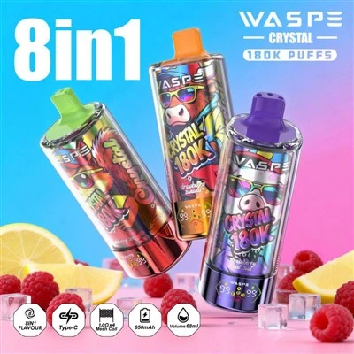 Waspe Crystal 8 hauv 1 180K Puffs