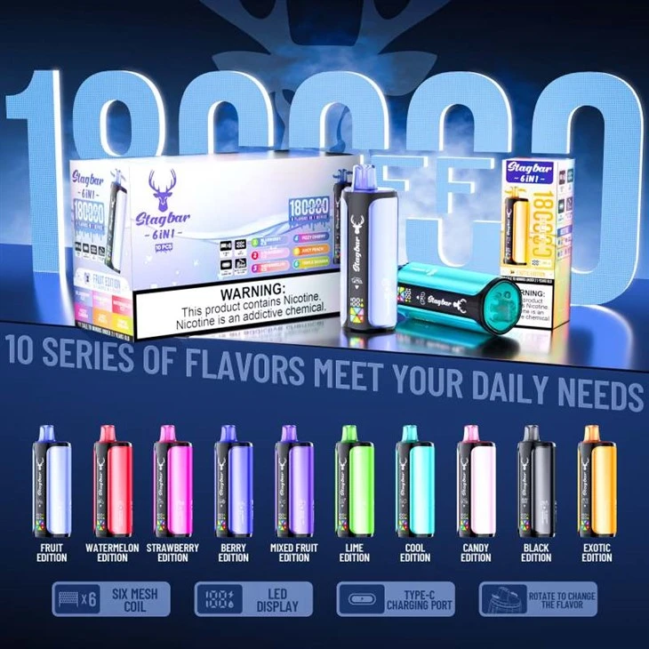 Stag Bar 6in 1 180000 Puffs Vape